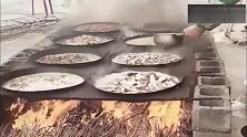 农村的大锅饭，一次烧六口锅，不敢相信自己的眼睛