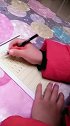 幼儿园大班宝宝学写汉语拼音，好认真啊