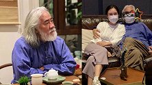 再秀恩爱！69岁张纪中过重阳节 被小娇妻插一头花