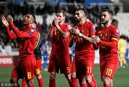 欧预赛-巴舒亚伊传射阿扎尔百场破门 比利时2-0塞浦路斯