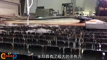 400兆帕的水威力有多大？用汽车挡风玻璃试试，切割随心所欲