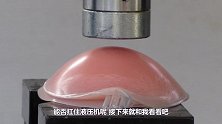 隆胸用的医用硅胶假体，能否抗住液压机呢？场面实在太舒适！