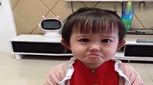 小可爱说想爸爸啦，不料下一秒竟委屈成这个样子，心都要化了！