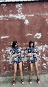 双胞胎美女跳“搓手舞”，从来都没有看过的版本，双胞胎就是美！