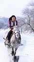 骑着马踏雪可以踩出腾云驾雾的感觉