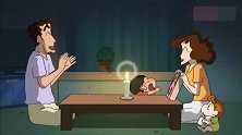 蜡笔小新：汤料都喝干净了！小新吃的很撑