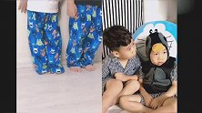 奕博将水彩笔画脚趾甲上被罚还不服，妈妈拿出一个东西，奕博秒怂