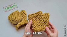 钩针冬天手套，挺暖和的，漏个指头操作一波手机也可以