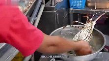 国外街头600元的彩虹大龙虾，一只就可以吃到饱，光看着就馋了