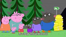 小猪佩奇：佩奇参观洞穴，还坐了洞顶滑索，感觉非常刺激！