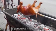 大叔捉来一头50斤幼猪，烤到色泽金黄，毫不费力，路人：学到了