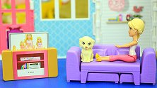 芭比娃娃玩具：芭比的折叠小房子