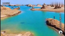 青海大柴旦水上雅丹