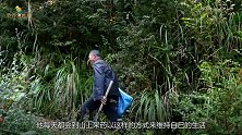 男子上山采药发现石缝有张人脸，走近细瞧后，丢下手机撒腿就跑