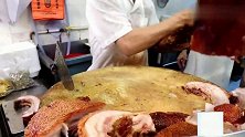 香港美食师父斩件到底有多快，150元的烧肉三两下就解决，连打包都赶不上