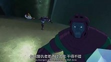 康打开了时间传送门，索尔试图用雷神之锤阻挡
