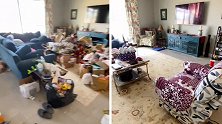 美国女子患疾病2年没出门 保洁从屋内清理出20立方米垃圾