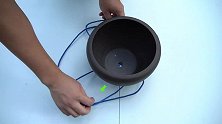 十字吊桶结，1根绳子挂花盆