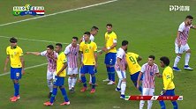 巴西左路任意球传中引爆禁区 桑德罗头槌攻门遭神扑