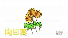 植物简笔画大全，画一组向日葵简笔画