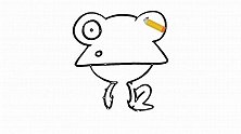 35秒教你学会画青蛙？这样画特别有趣