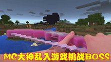 MC大神乱入游戏，尝试挑战BOSS凋零，却被怪物吓得抱头鼠窜