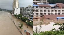四川资中防汛应急响应升为三级！大水淹房屋车辆 近3万人被转移