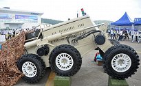 我军展示新型无人车，外形神似火星车，爬坡能力超过美国“大狗”