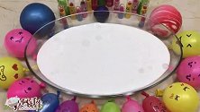水晶泥大作战，混合化妆品与气球粘土做泥，无硼砂史莱姆