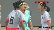 中国女足连续两次角球造险 杨莉娜门前踹射险破门