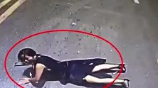 河南女子疑因感情问题扑向快车道 公交司机：晚刹半秒不堪设想