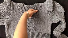 看过就爱上的毛衣裙，出自杂志，手把手教你织（3）