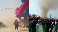 尘卷风刮飞充气蹦蹦床致儿童不幸身亡，家属获赔9万多元