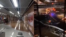 监拍！厦门一地铁站附近地面塌陷 有车开着开着掉入坑中