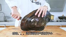 花5.5元买了一个大河蚌，当她切开的那一刻，才发现赚大了