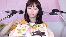 小姐姐吃各种造型的巧克力，造型这么美，味道一定也很棒吧