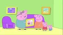 小猪佩奇：猪爸可真调皮，让他挂相框，他居然把墙砸了个洞