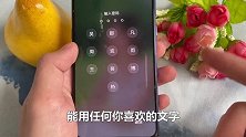 第一次见，手机锁屏能把文字设为密码，非常有创意