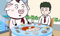 猪屁登：天冷了，屁登给蜘蛛人送上热牛奶