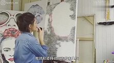 接吻的艺术：女艺术家用嘴唇亲吻作画