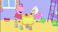 小猪佩奇和苏西跟想象的朋友一起玩，猪爸爸也来玩，配合得特别好