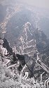 雪中拍摄天门山99弯盘山公路