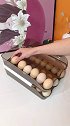 以前买的抽屉式的鸡蛋盒要双手操作还很容易翻车，这个新款开放式鸡蛋盒设计的就非常方便啦！鸡蛋收纳盒 厨房好物