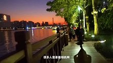 夜游花都广州著名的珠江夜景，花城广场，人山人海，真是太热闹了