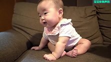 好萌！六个月宝宝第一次坐立，软软的好像没有骨头似的