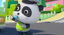 宝宝巴士：十字路口堵车，交通警察来指挥，要听交警的话遵守交规