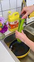 哇！锅刷还能自动出洗衣液，加上这个长柄，洗碗刷锅简直解脱双手了。