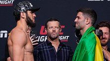 UFC on ESPN26期对视集锦：小鹰接班人与提亚戈友好握手