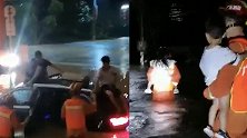 暴雨内涝致上百人被困 清远阳山消防出警32次连背带抱抢险营救