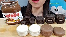 Nutella榛子巧克力酱配奥利奥饼干2种巧克力涂层奥利奥